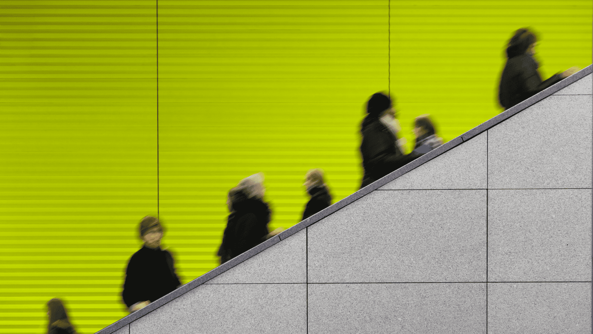 people escalator