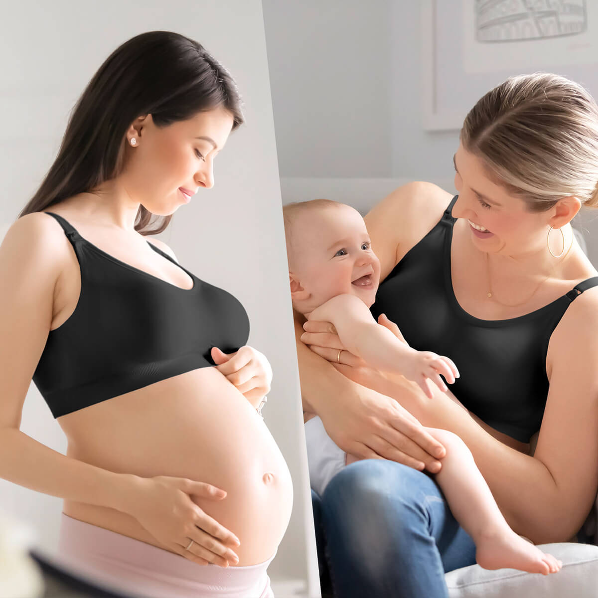 pregnant woman, woman with baby