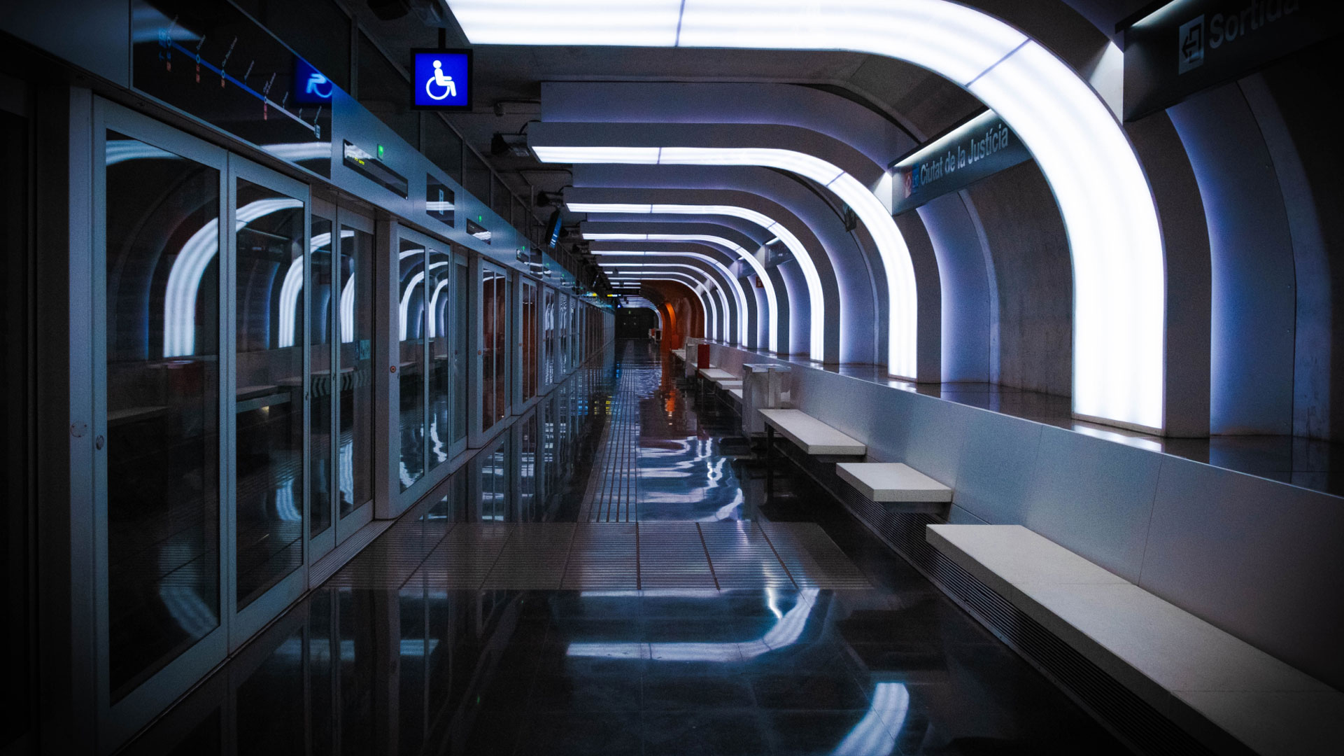 train platform glass doors
