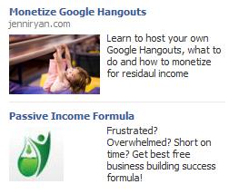 Passive income formula advertisement for business building tips. Bad grammar example.