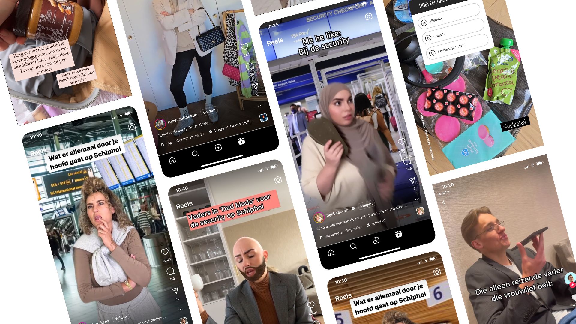 Schiphol influencer marketing campaign tiktoks