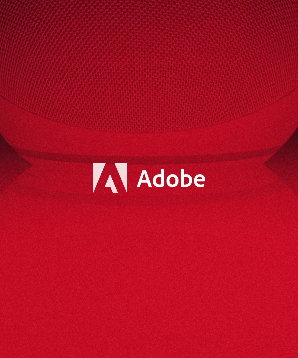 red background adobe logo