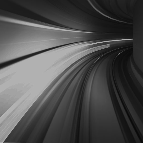 Gray abstract fast tunnel view