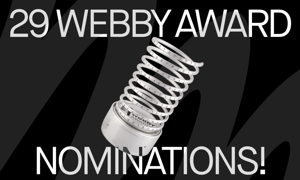 AI en Impact werk van DEPT® behoren tot de 29 Webby Award nominaties
