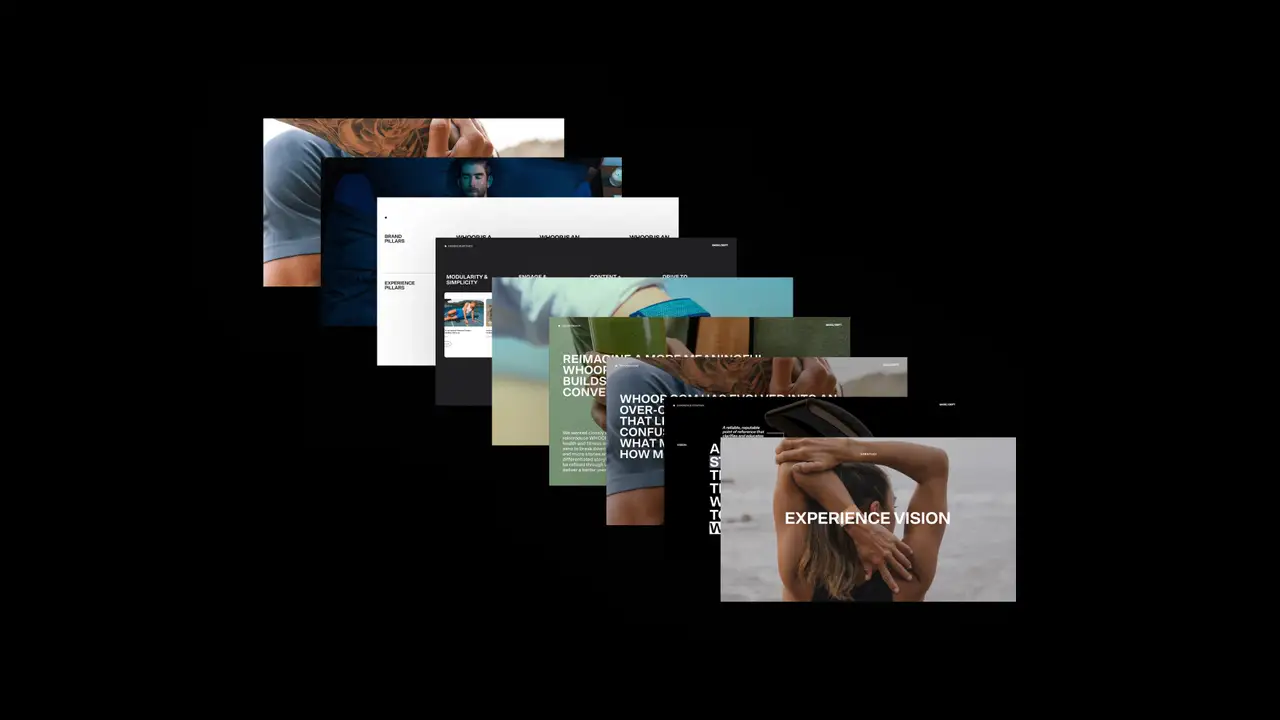 WHOOP uxui multiple slides